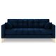 MICADONI Mamaia sofa, 3 sder - bl fljl og guld metal