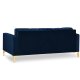 MICADONI Mamaia sofa, 3 sder - bl fljl og guld metal