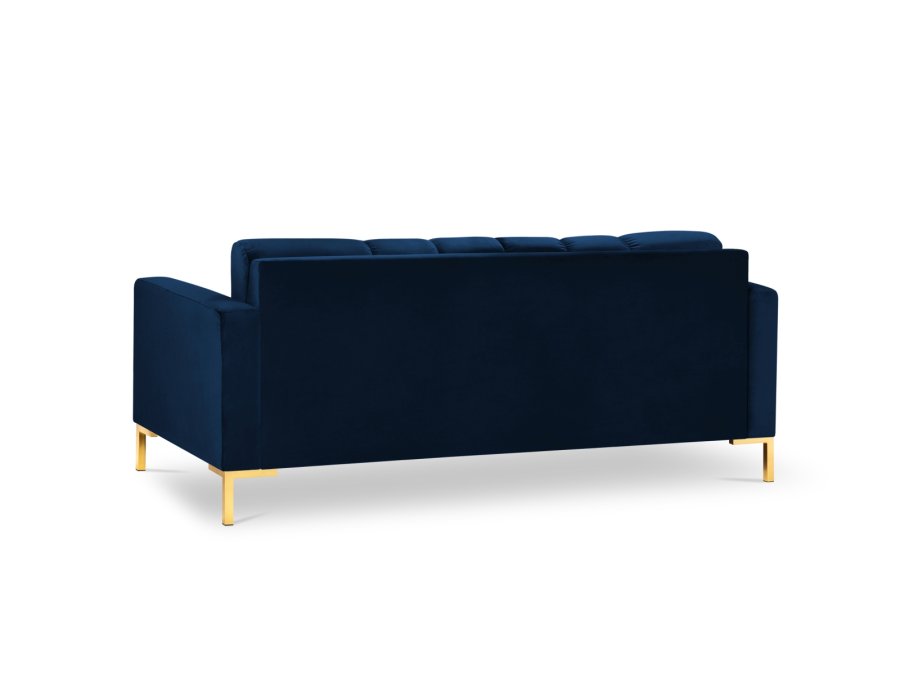 MICADONI Mamaia sofa, 3 sder - bl fljl og guld metal