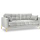 MICADONI Mamaia sofa, 3 sder - slv fljl og guld metal
