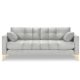 MICADONI Mamaia sofa, 3 sder - slv fljl og guld metal