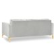 MICADONI Mamaia sofa, 3 sder - slv fljl og guld metal