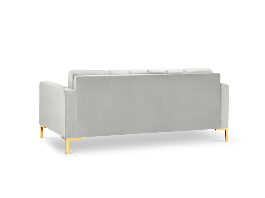 MICADONI Mamaia sofa, 3 sder - slv fljl og guld metal