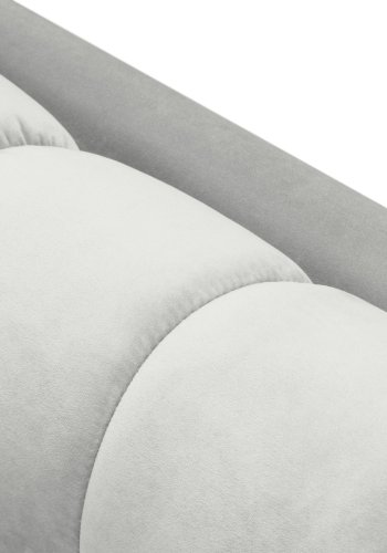 MICADONI Mamaia sofa, 3 sder - slv fljl og guld metal