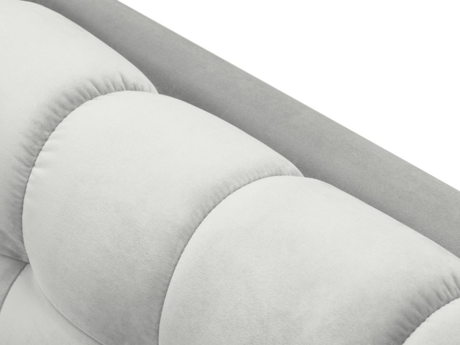 MICADONI Mamaia sofa, 3 sder - slv fljl og guld metal