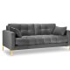 MICADONI Mamaia sofa, 3 sder - gr fljl og guld metal