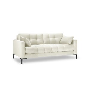 MICADONI Mamaia sofa, 3 sder - beige fljl og sort metal