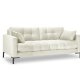 MICADONI Mamaia sofa, 3 sder - beige fljl og sort metal
