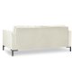 MICADONI Mamaia sofa, 3 sder - beige fljl og sort metal