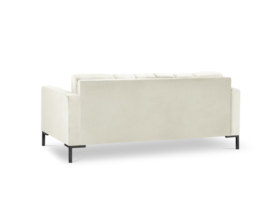 MICADONI Mamaia sofa, 3 sder - beige fljl og sort metal