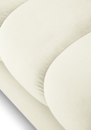 MICADONI Mamaia sofa, 3 sder - beige fljl og sort metal