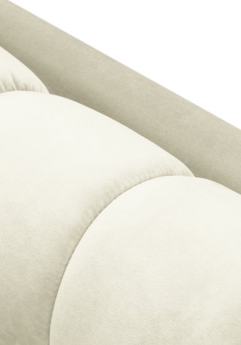 MICADONI Mamaia sofa, 3 sder - beige fljl og sort metal