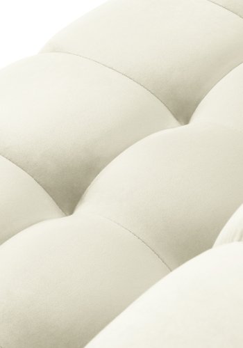 MICADONI Mamaia sofa, 3 sder - beige fljl og sort metal