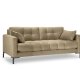 MICADONI Mamaia sofa, 3 sder - beige fljl og sort metal