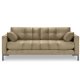 MICADONI Mamaia sofa, 3 sder - beige fljl og sort metal