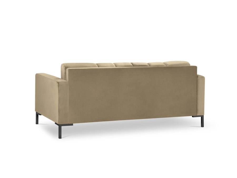 MICADONI Mamaia sofa, 3 sder - beige fljl og sort metal