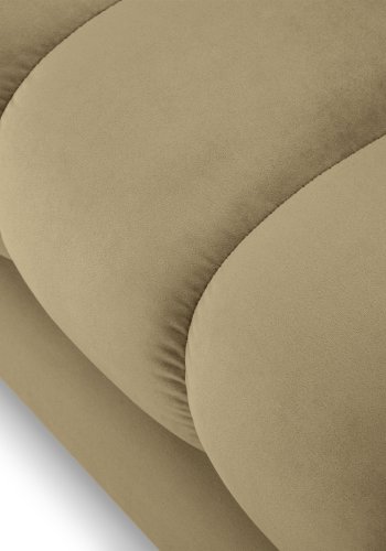 MICADONI Mamaia sofa, 3 sder - beige fljl og sort metal