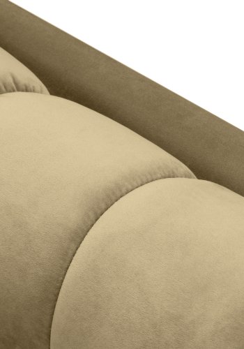 MICADONI Mamaia sofa, 3 sder - beige fljl og sort metal