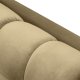 MICADONI Mamaia sofa, 3 sder - beige fljl og sort metal