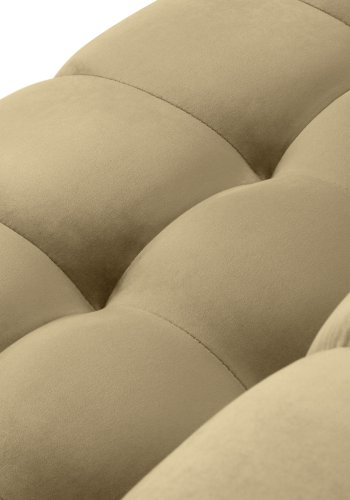 MICADONI Mamaia sofa, 3 sder - beige fljl og sort metal