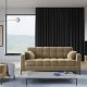 MICADONI Mamaia sofa, 3 sder - beige fljl og sort metal