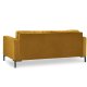 MICADONI Mamaia sofa, 3 sder - gul fljl og sort metal