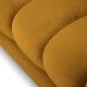 MICADONI Mamaia sofa, 3 sder - gul fljl og sort metal