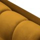 MICADONI Mamaia sofa, 3 sder - gul fljl og sort metal
