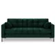 MICADONI Mamaia sofa, 3 sder - grn fljl og sort metal