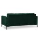 MICADONI Mamaia sofa, 3 sder - grn fljl og sort metal
