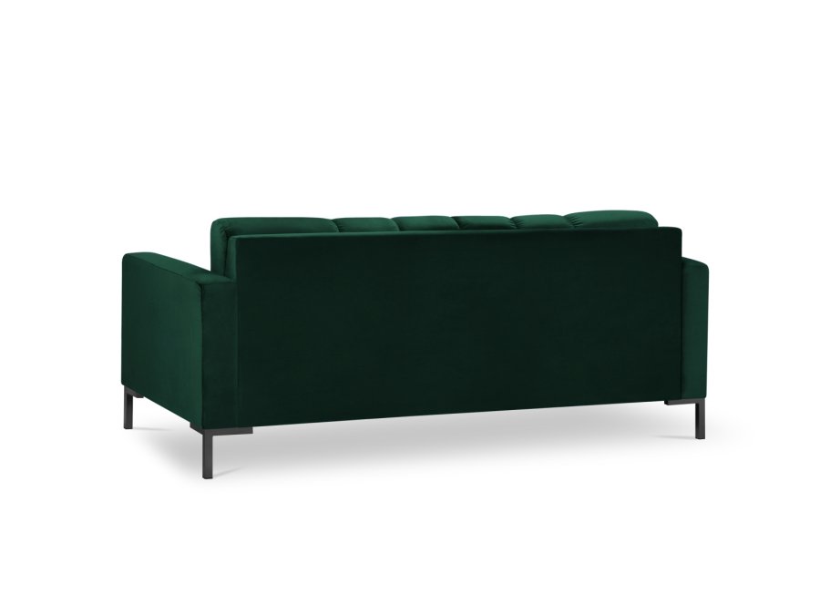 MICADONI Mamaia sofa, 3 sder - grn fljl og sort metal
