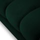 MICADONI Mamaia sofa, 3 sder - grn fljl og sort metal