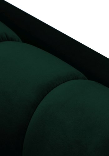 MICADONI Mamaia sofa, 3 sder - grn fljl og sort metal