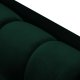 MICADONI Mamaia sofa, 3 sder - grn fljl og sort metal