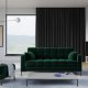 MICADONI Mamaia sofa, 3 sder - grn fljl og sort metal