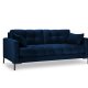 MICADONI Mamaia sofa, 3 sder - bl fljl og sort metal