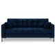 MICADONI Mamaia sofa, 3 sder - bl fljl og sort metal