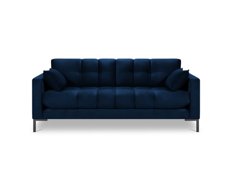MICADONI Mamaia sofa, 3 sder - bl fljl og sort metal