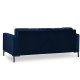MICADONI Mamaia sofa, 3 sder - bl fljl og sort metal