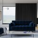 MICADONI Mamaia sofa, 3 sder - bl fljl og sort metal