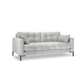 MICADONI Mamaia sofa, 3 sder - slv fljl og sort metal
