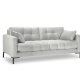 MICADONI Mamaia sofa, 3 sder - slv fljl og sort metal