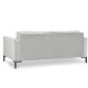 MICADONI Mamaia sofa, 3 sder - slv fljl og sort metal