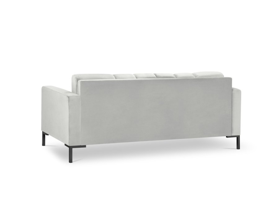 MICADONI Mamaia sofa, 3 sder - slv fljl og sort metal