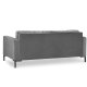 MICADONI Mamaia sofa, 3 sder - gr fljl og sort metal