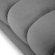 MICADONI Mamaia sofa, 3 sder - gr fljl og sort metal