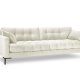 MICADONI Mamaia sofa, 4 sder - beige fljl og sort metal