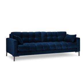MICADONI Mamaia sofa, 4 sder - bl fljl og sort metal