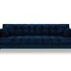 MICADONI Mamaia sofa, 4 sder - bl fljl og sort metal