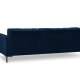 MICADONI Mamaia sofa, 4 sder - bl fljl og sort metal